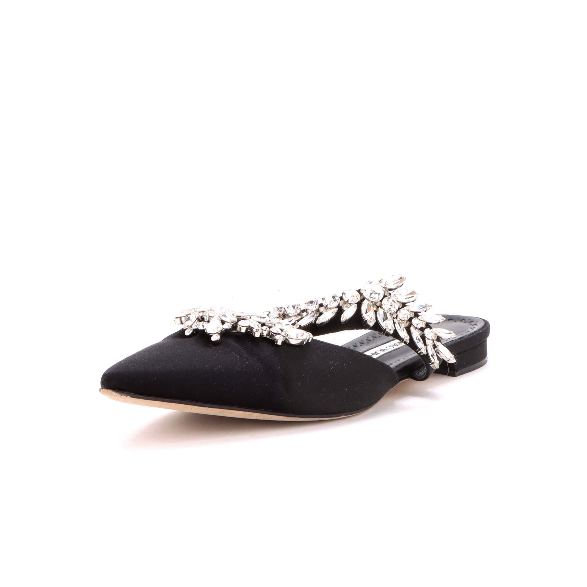 Manolo Blahnik Women's Lurum Flat Mules Satin